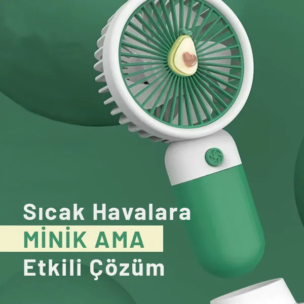 Mini Taşınabilir Masaüstü El Fan Dahili Batarya Kablosuz Kullanım Ultra Kompakt