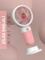 Mini Taşınabilir Masaüstü El Fan Dahili Batarya Kablosuz Kullanım Ultra Kompakt - Görsel 15