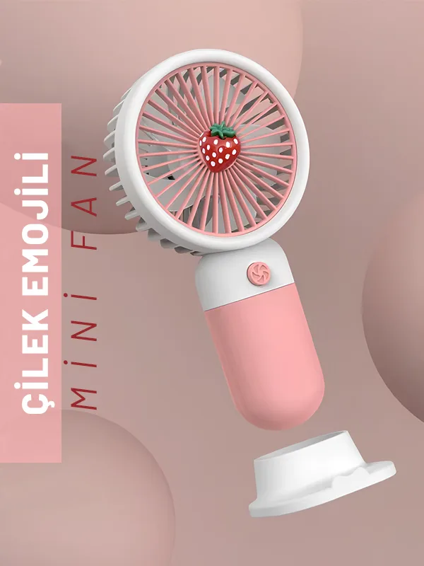 Mini Taşınabilir Masaüstü El Fan Dahili Batarya Kablosuz Kullanım Ultra Kompakt - Görsel 15