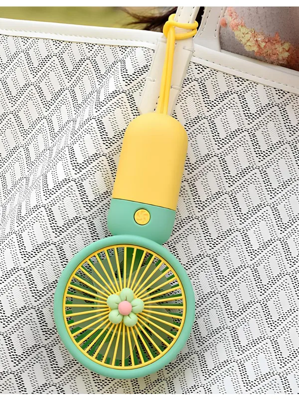 Mini Taşınabilir Masaüstü El Fan Dahili Batarya Kablosuz Kullanım Ultra Kompakt - Görsel 9