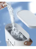 Su Hazneli Buzlu Masaüstü Vantilatör Çift Fan 3 Fan Modu 90° Salınım LED Işık Uzaktan Kumanda - Görsel 9