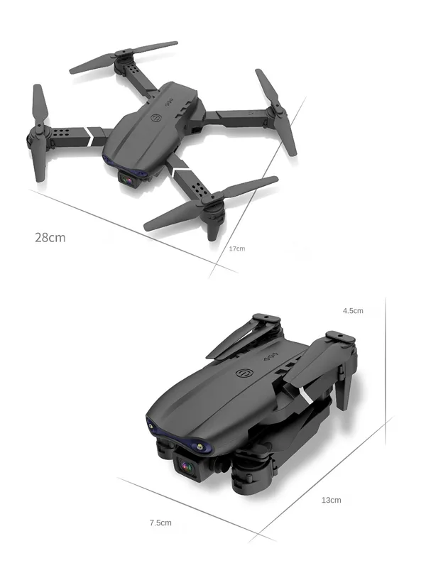 Çift Kameralı Katlanabilir Drone – Otomatik Kalkış/İniş, 360° Takla, Yedek Batarya & Aksesuarlar - Görsel 4