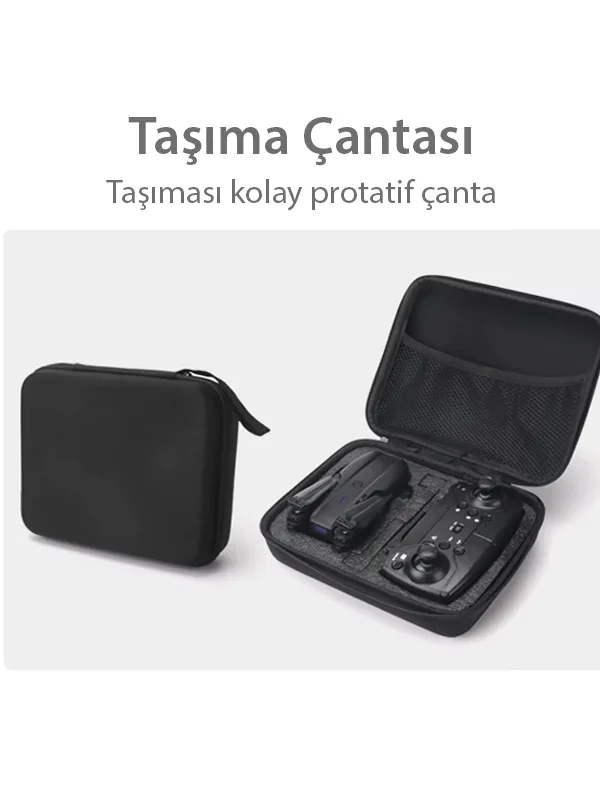 Çift Kameralı Katlanabilir Drone – Otomatik Kalkış/İniş, 360° Takla, Yedek Batarya & Aksesuarlar - Görsel 5