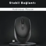 Kablosuz Bluetooth Usb dongle Mouse Çift Mod Şarjlı Optik Sensör Tüm Cihazlara Uyumlu