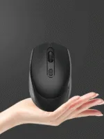 Kablosuz Bluetooth Usb dongle Mouse Çift Mod Şarjlı Optik Sensör Tüm Cihazlara Uyumlu - Görsel 5