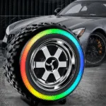 Tekerlek Tasarımlı RGB Bluetooth Hoparlör Tws 10W Usb/Tf Kart Grişi Güçlü Bass