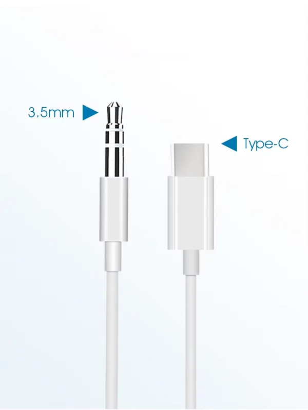 Type-C To Aux 3.5mm iPhone Samsung Uyumlu 1.2 Metre Müzik Teyip Çevirici Ses Kablosu - Görsel 3