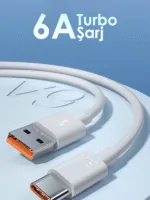 120W Saliseli Type-C Turbo Xiaomi Samsung Redmi Uyumlu Süper Şarj Kablosu Usb Type-C - Görsel 5