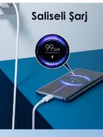 120W Saliseli Type-C Turbo Xiaomi Samsung Redmi Uyumlu Süper Şarj Kablosu Usb Type-C - Görsel 4