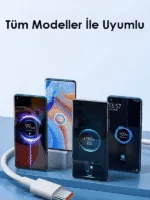120W Saliseli Type-C Turbo Xiaomi Samsung Redmi Uyumlu Süper Şarj Kablosu Usb Type-C - Görsel 3