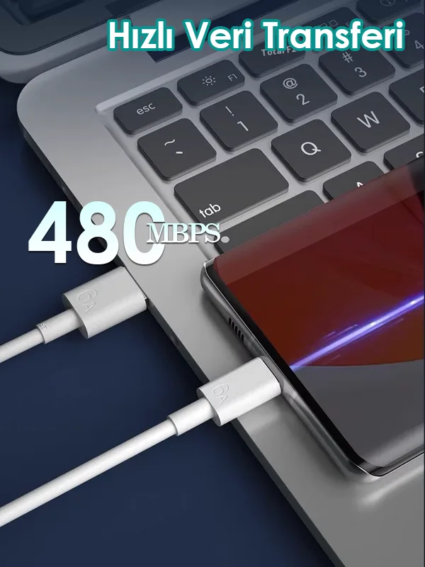 120W Saliseli Type-C Turbo Xiaomi Samsung Redmi Uyumlu Süper Şarj Kablosu Usb Type-C - Görsel 2