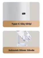 Mini Taşınabilir Lazer & RGB Yıldız Işıklı Ultrasonik Hava Nemlendirici Araç / Ev Kullanımı, 280 ml - Görsel 2