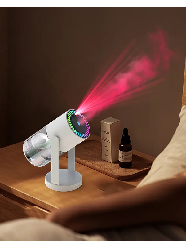 Mini Taşınabilir Lazer & RGB Yıldız Işıklı Ultrasonik Hava Nemlendirici Araç / Ev Kullanımı, 280 ml - Görsel 5