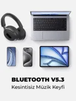 Bluetooth v5.3 Kulak Üstü Kulaklık 5 Saat Müzik Keyfi - Görsel 3