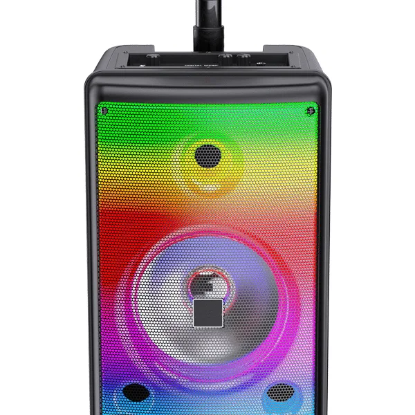20W 8 İnç RGB Işıklı Mikrofonlu Karaoke TWS Orta Boy Bluetooth Hoparlör Ses Bombası Ses Topu