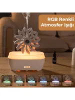 Değirmen Tasarımlı Döner Hava Nemlendirici – RGB Işık, Uzaktan Kumandalı Aromaterapi Difüzör - Görsel 8