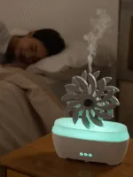 Değirmen Tasarımlı Döner Hava Nemlendirici – RGB Işık, Uzaktan Kumandalı Aromaterapi Difüzör - Görsel 7