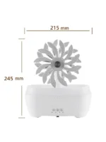 Değirmen Tasarımlı Döner Hava Nemlendirici – RGB Işık, Uzaktan Kumandalı Aromaterapi Difüzör - Görsel 3