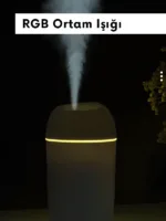Kompakt RGB Işıklı 10 Saat Çalışan Oto/Masa Hava Nemlendirici Ultrasonik Buhurdanlık - Görsel 9