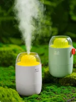 Kaktüs Tasarımlı RGB Işıklı Araç ve Masaüstü Hava Nemlendirici Difüzör 280ml Type-C Taşınabilir