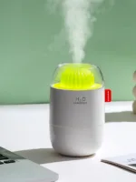 Kaktüs Tasarımlı RGB Işıklı Araç ve Masaüstü Hava Nemlendirici Difüzör 280ml Type-C Taşınabilir - Görsel 9