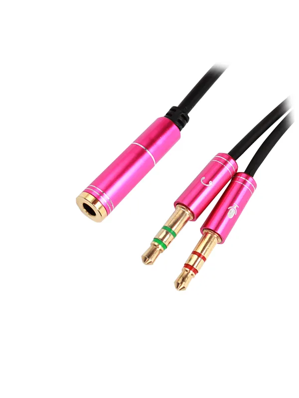 PC İçin Kulaklık Dağıtıcı Kablo 3,5 mm Kulaklık Ses Adaptör Dönüştürücü Kulaklık/Mikrofon ile 2 Çift - Görsel 7