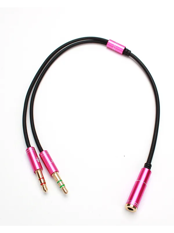 PC İçin Kulaklık Dağıtıcı Kablo 3,5 mm Kulaklık Ses Adaptör Dönüştürücü Kulaklık/Mikrofon ile 2 Çift - Görsel 8