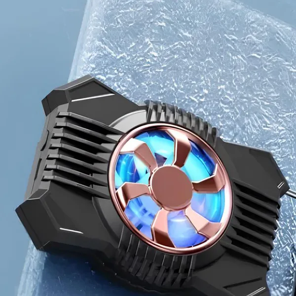 Şarjlı Kablosuz Telefon Soğutucu Fan - 2 Kademeli RGB Işıklı Gamer Oyun Fanı