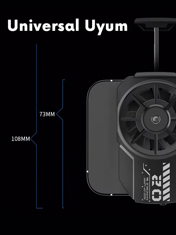 Metal Yüzeyli Profesyonel Telefon Soğutucu Fan - Gamer Oyuncu Tipi Hızlı Soğutma - Görsel 3