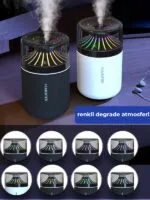 Type-C Girişli Mini RGB Hava Nemlendirici - Araç İçi ve Masaüstü Taşınabilir Sessiz Buhar Makinesi - Görsel 4