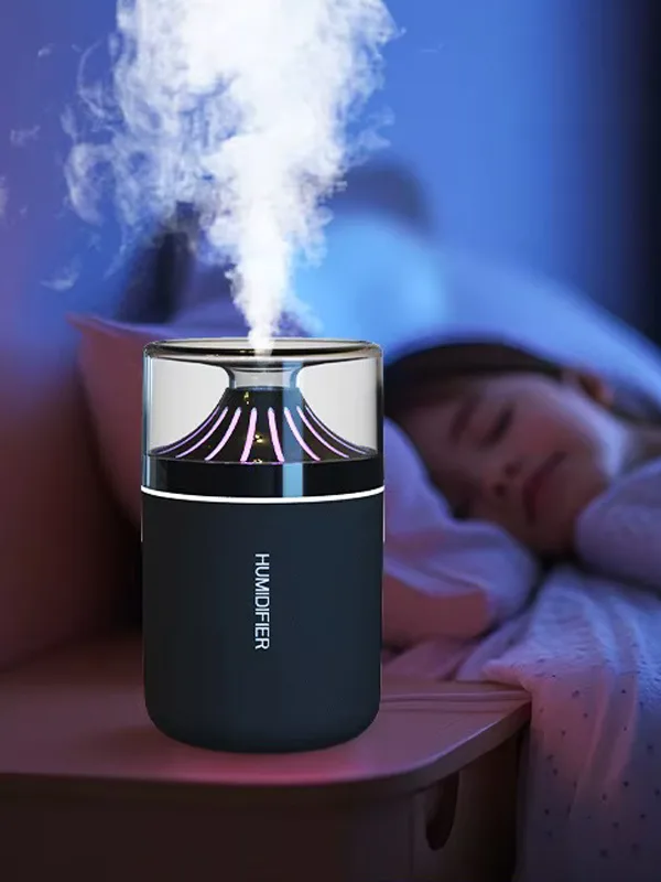 Type-C Girişli Mini RGB Hava Nemlendirici - Araç İçi ve Masaüstü Taşınabilir Sessiz Buhar Makinesi - Görsel 3