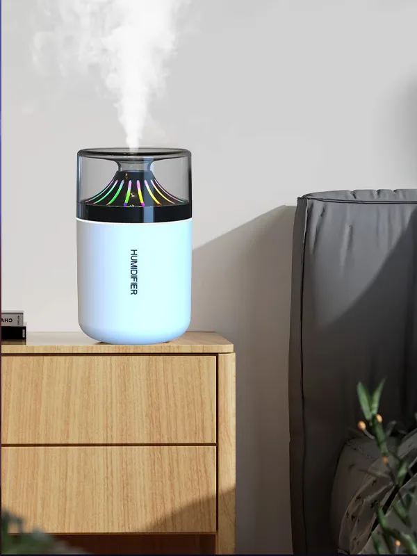 Type-C Girişli Mini RGB Hava Nemlendirici - Araç İçi ve Masaüstü Taşınabilir Sessiz Buhar Makinesi - Görsel 2