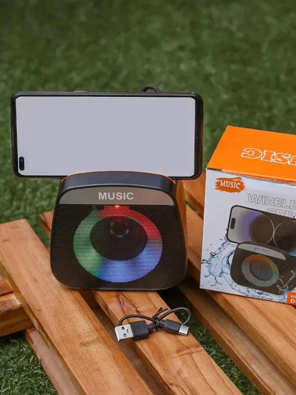 RGB Işıklı Bluetooth Hoparlör - TWS Özellikli 5W Güçlü Ses Bombası 7 Farklı Işık Modu - Görsel 3