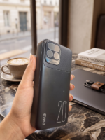 20.000 mAh 22.5W Hızlı Şarj Powerbank - Kendinden Kablolu (Type-C & Lightning) Watt Göstergeli Dijital Ekranlı Taşınabilir Şarj Cihazı - Görsel 3