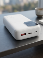20.000 mAh 22.5W Hızlı Şarj Powerbank - Kendinden Kablolu (Type-C & Lightning) Watt Göstergeli Dijital Ekranlı Taşınabilir Şarj Cihazı - Görsel 10