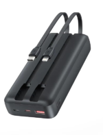 20.000 mAh 22.5W Hızlı Şarj Powerbank - Kendinden Kablolu (Type-C & Lightning) Watt Göstergeli Dijital Ekranlı Taşınabilir Şarj Cihazı - Görsel 11