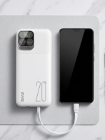 20.000 mAh 22.5W Hızlı Şarj Powerbank - Kendinden Kablolu (Type-C & Lightning) Watt Göstergeli Dijital Ekranlı Taşınabilir Şarj Cihazı - Görsel 4