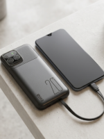 20.000 mAh 22.5W Hızlı Şarj Powerbank - Kendinden Kablolu (Type-C & Lightning) Watt Göstergeli Dijital Ekranlı Taşınabilir Şarj Cihazı - Görsel 6