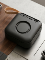 Askılı ve Kumaş Tasarımlı Mini Bluetooth Hoparlör - 5W Güçlü Ses, Şarjlı Taşınabilir Kompakt Ses Sistemi - Görsel 5